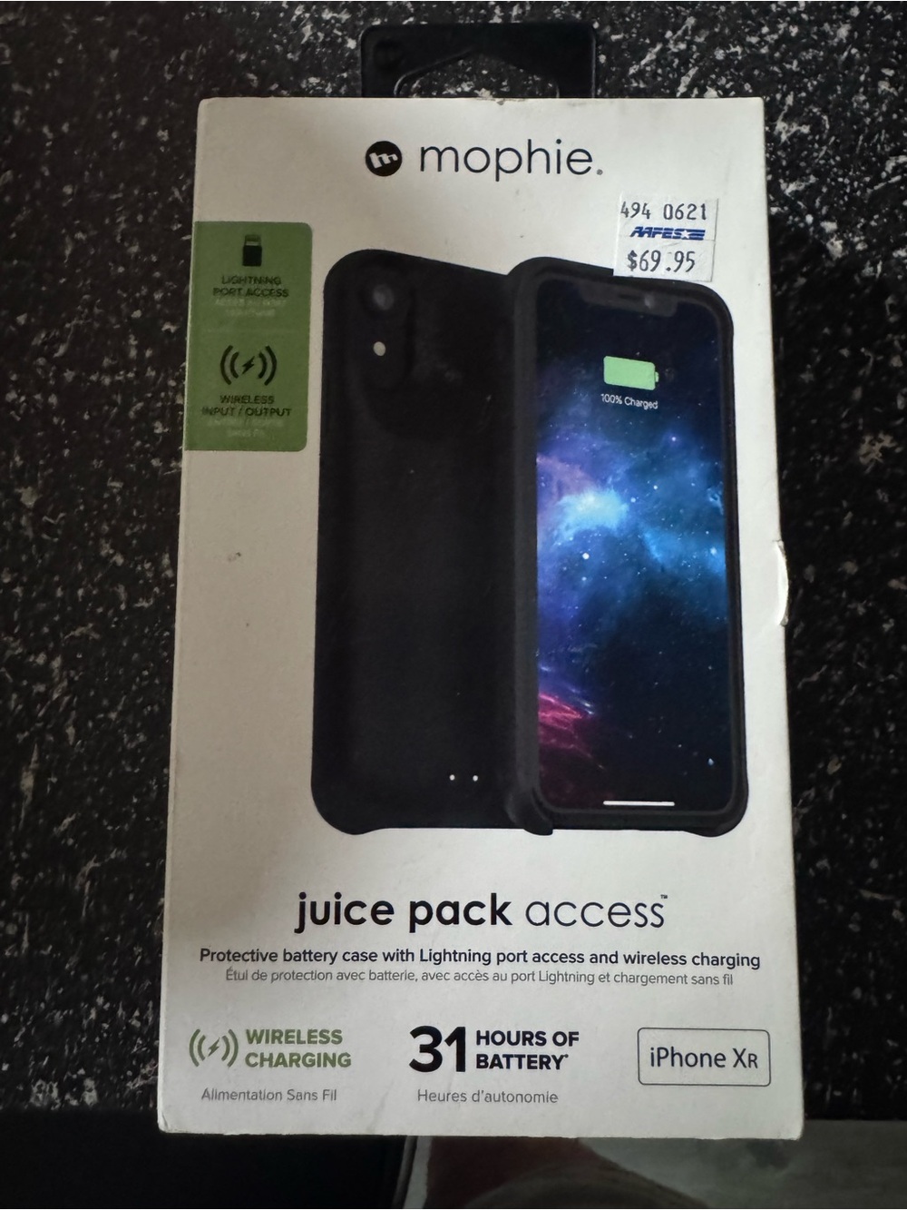 mophie Juice Pack Access Battery Case for iPhone XR - Black
